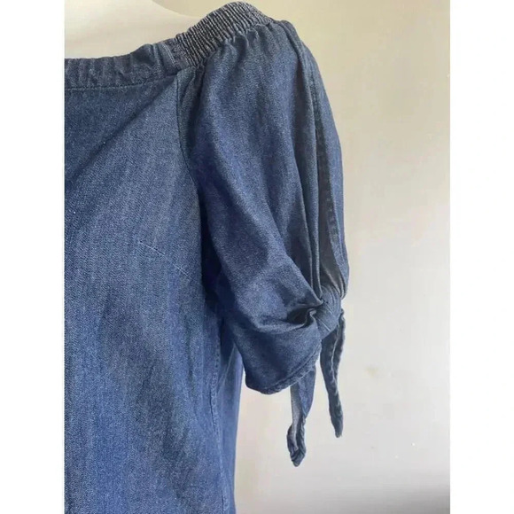 Women's Ralph Lauren Blue Denim Off-the-Shoulder Top - Size M 0066‎ - Picture 4 of 15
